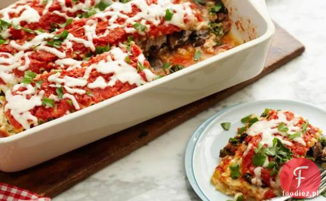 Zdrowa jarmuż i lasagne Portobello