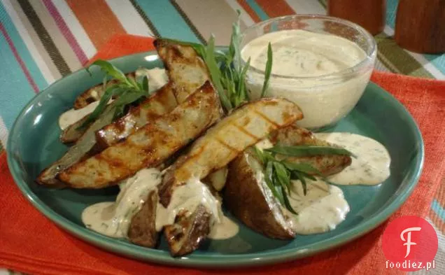 Grillowane frytki z octem słodowym Aioli