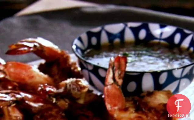 Imbir i kokos Crusted Jumbo krewetki