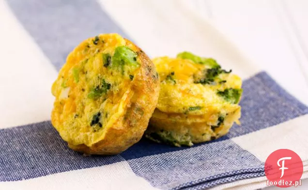 Mini Brokuły Cheddar Frittatas