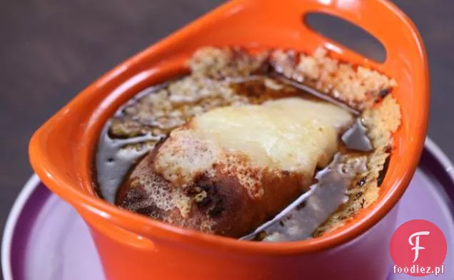 Francuska zupa cebulowa z borowikami