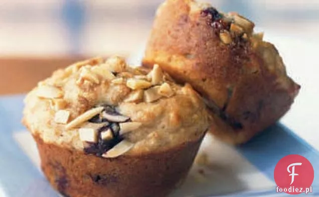 Blueberry Power Muffins z migdałowym Streuselem
