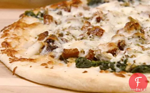 Vongole Pizza z Andouille, małże i przegrzebki