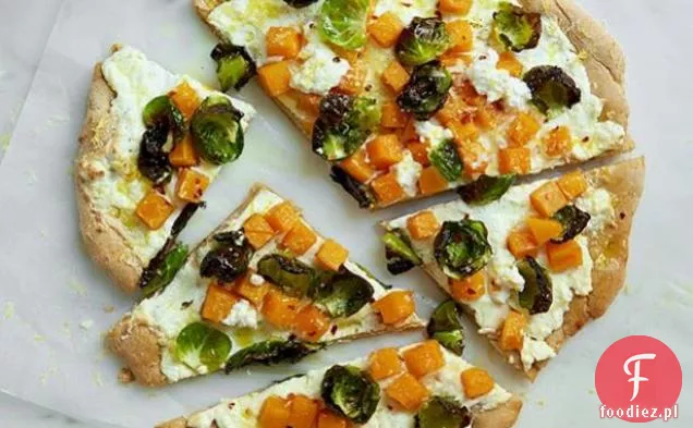 Pełnoziarnista brukselka, Squash i Ricotta Pizza