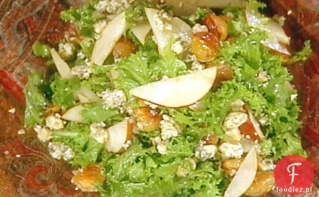 Sałatka z gruszek, Stilton i cykorii z chrupiącymi Kasztanami