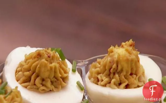 Curry Pecan Deviled Eggs