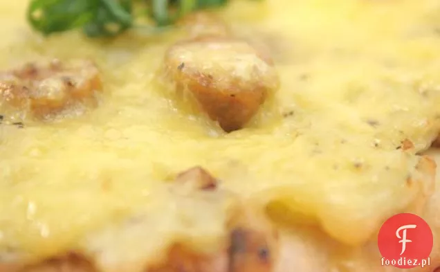 Czosnek puree ziemniaczane Pizza z rukolą i sałatka z kopru włoskiego