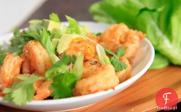 Sweet N ' Spicy Shrimp Lettuce Tacos