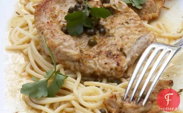 Cielęca Piccata z cytryną, kaparami i sosem pietruszkowo-maślanym