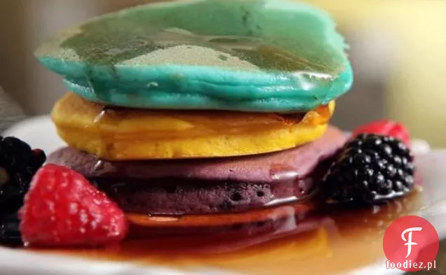 Rainbow Silver Dollar Pancakes