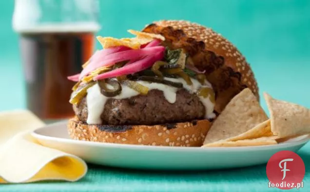 Throwdown ' s Green Chile Cheeseburgers