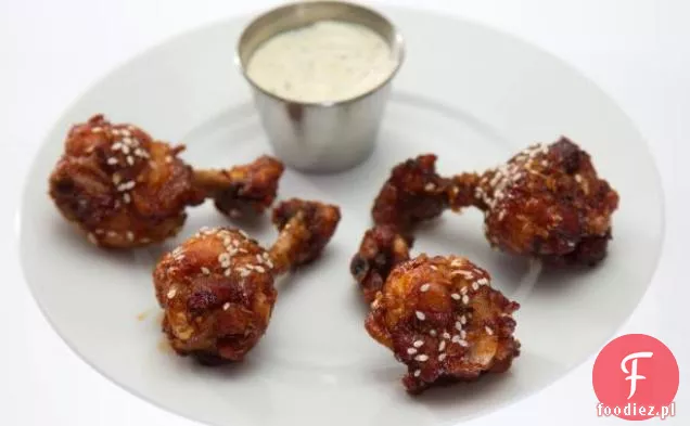 Mongolskie skrzydełka z kremowym sosem Wasabi