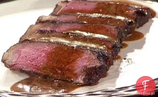 Jawa Crusted New York Steak with Stout Glaze