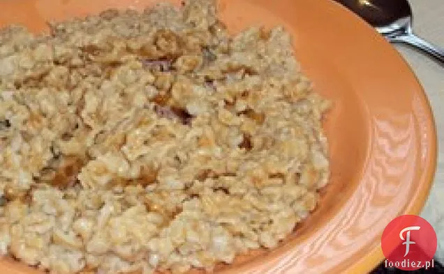 Płatki owsiane z masłem orzechowym i klonem