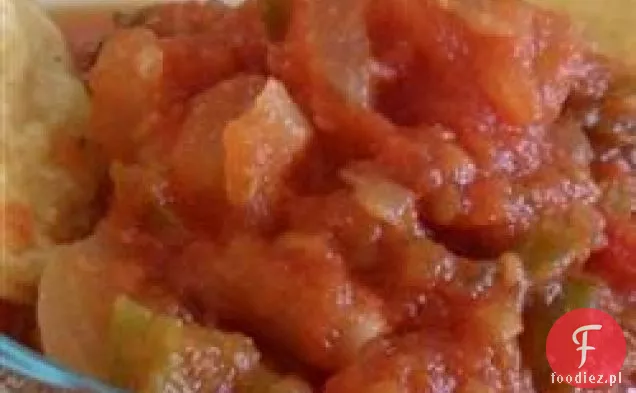 Słodka i łagodna gotowana Salsa pomidorowa