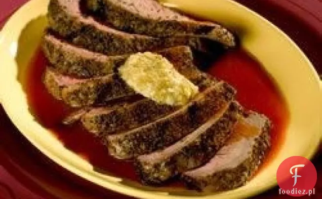 Steki Bloody Mary z Zielonym masłem oliwkowym