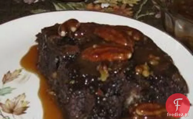 Czekoladowy budyń chlebowy z sosem Bourbon Pecan
