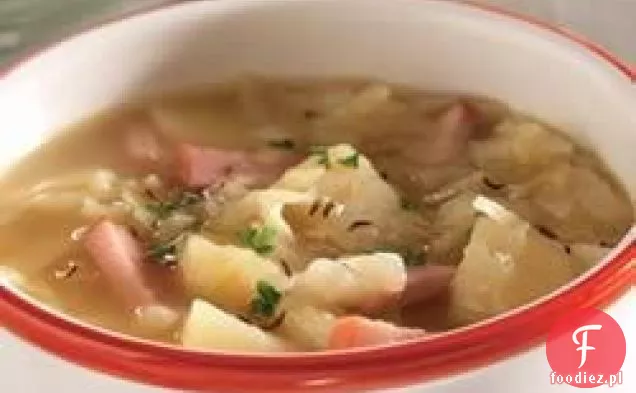 Zupa z szynki, ziemniaków i kapusty