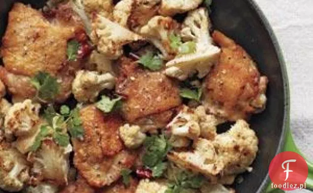 Chrupiące Udka Z Kurczaka Z Kalafiorem I Kolendrą