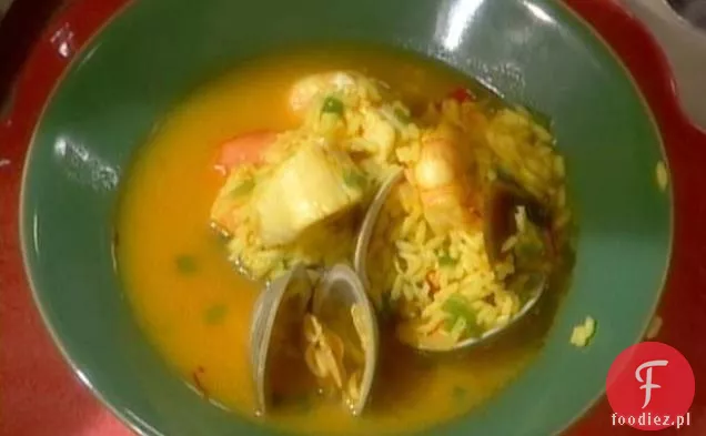 Portorykańska zupa z owoców morza: Asopao de Mariscos