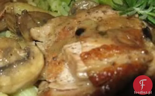 Polędwiczki wieprzowe z kremowym sosem Dijon