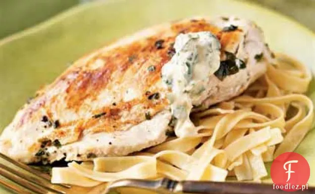 Kurczak cytrynowo-bazyliowy z bazylią Aioli