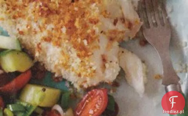 Panko-ryba z łatwą sałatką grecką