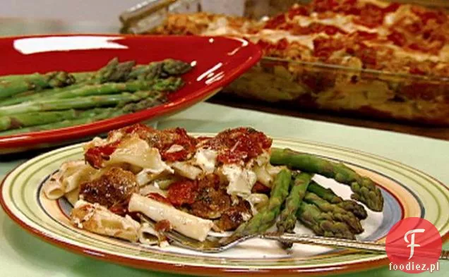 Pieczone Ziti ze słodką kiełbasą z indyka