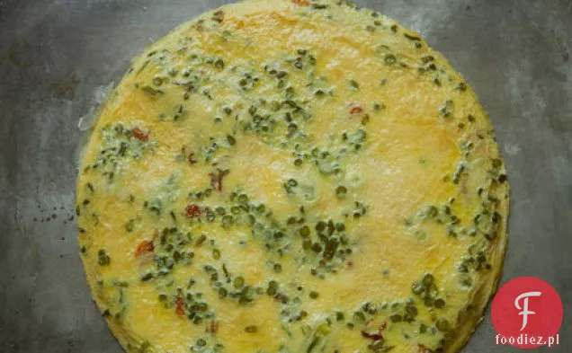 Squash Blossom And Garlic Frittata