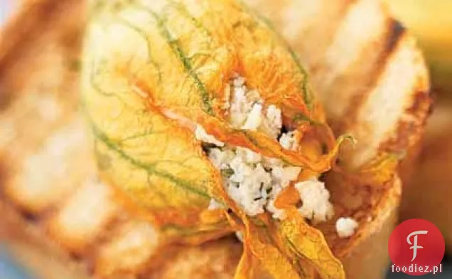 Nadziewane Squash Blossom Bruschetta