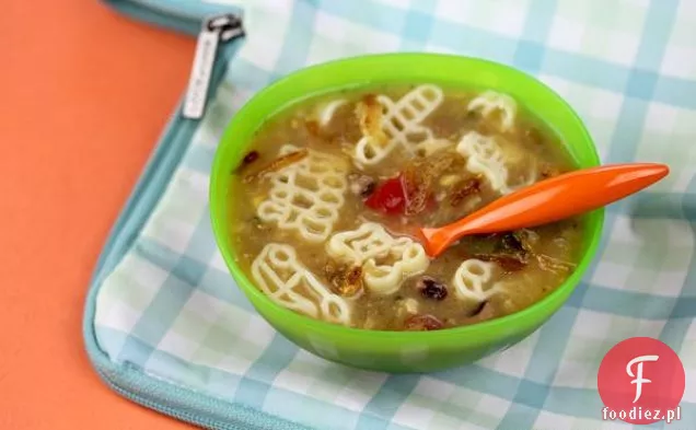 Przepis na zupę z makaronu warzywnego (pomysły na lunch Dla Dzieci)