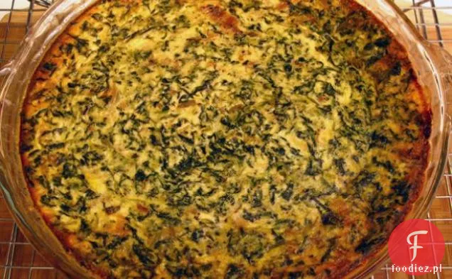 Szpinak i wędzone Gouda Crustless Quiche