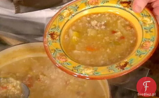 Minestrone z ryżem i fasolą: Minestrone di Riso e Fagioli