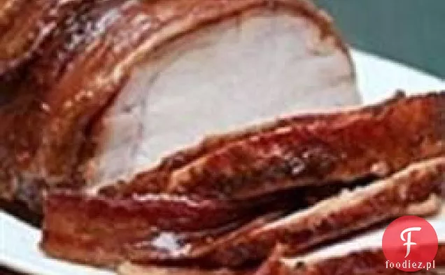 Schab schabowy zawinięty w boczek z pikantną słodką glazurą