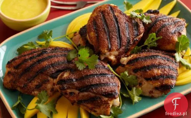 Szarpane udka z kurczaka z domowym sosem Mango-Habanero