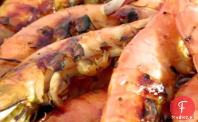 Krewetki Skewered Z Trawy Cytrynowej