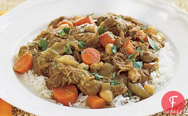Curry jagnięce z ciecierzycą