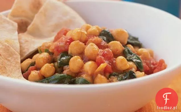 Curry z ciecierzycy i szpinaku