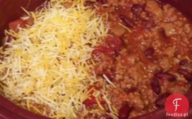 Slow Cooker Indyk Cheeseburger Chili