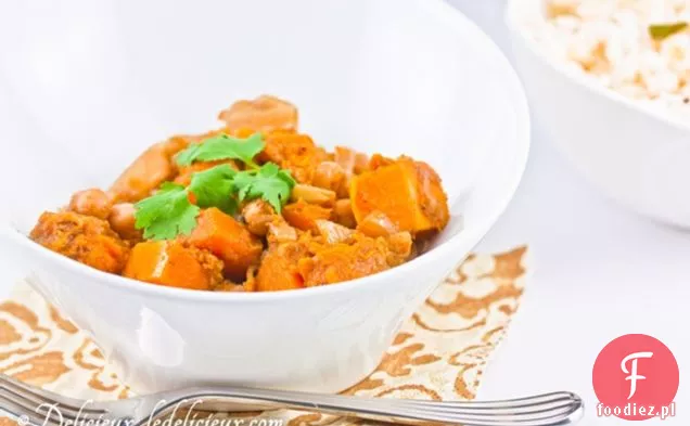 Butternut Dynia I Curry Z Ciecierzycy Z Ryżem Cytrynowym