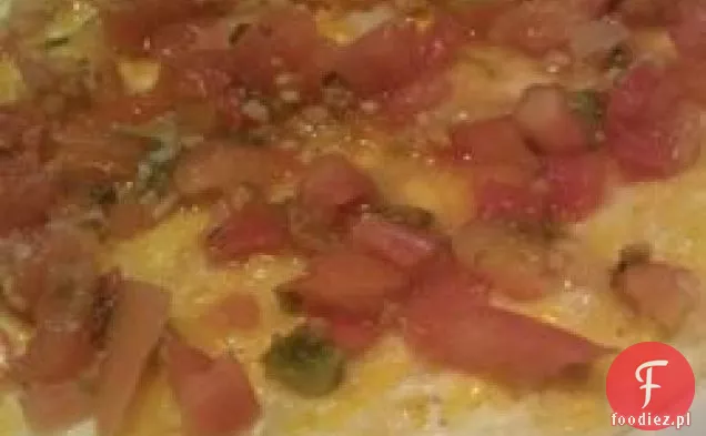 Pikantne i serowe jajko i pomidor Frittata