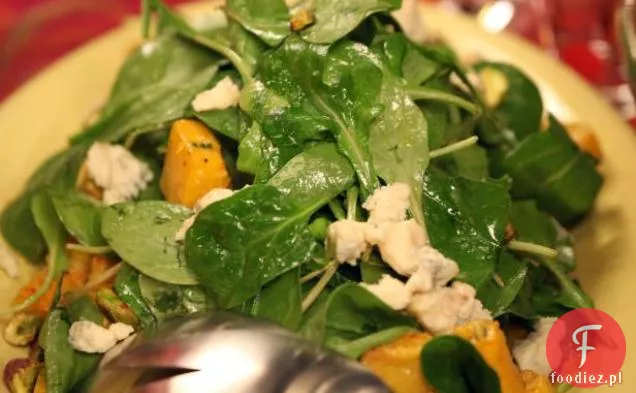 Pieczona dynia z pistacjami i gorgonzolą