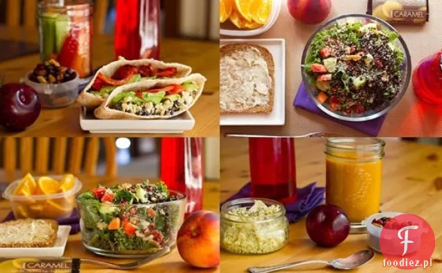 Środowy Lunch z powrotem na torze brązowy ryż i ciecierzyca