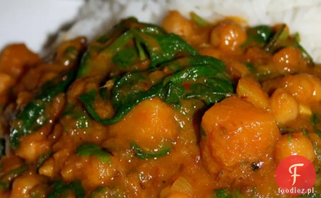 Dynia Maślana, Ciecierzyca I Szpinak Curry