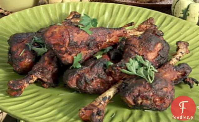 Sherry Vinegar-Brown Sugar Glazed Turkey Drumsticks