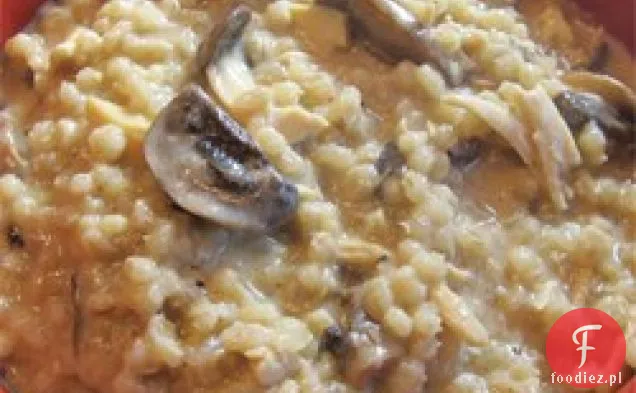 Grzybowe Risotto Z Kurczakiem Jęczmiennym