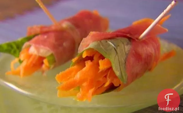 Pęczki Prosciutto i marchewki