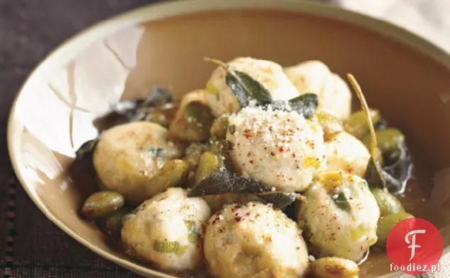 Ricotta Gnocchi Z Porami I Fasolą Fava