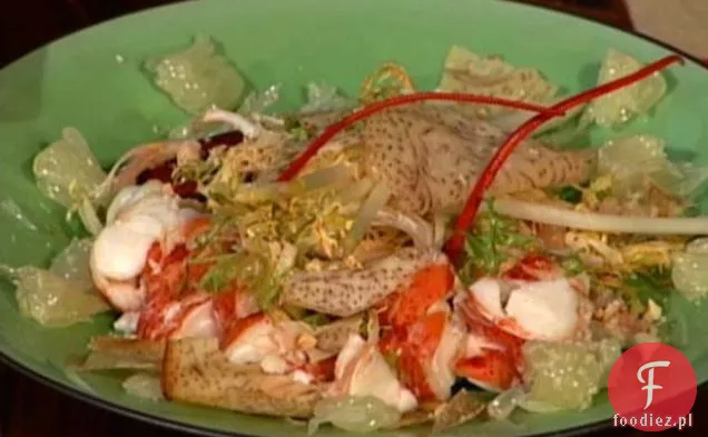 Tajska marynowana Sałatka z kapusty wołowej z ciepłą szalotką Vinaigrette
