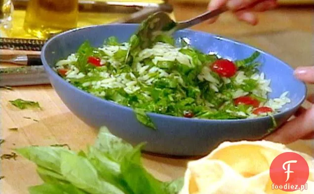 Orzo ze szpinakiem i pomidorami